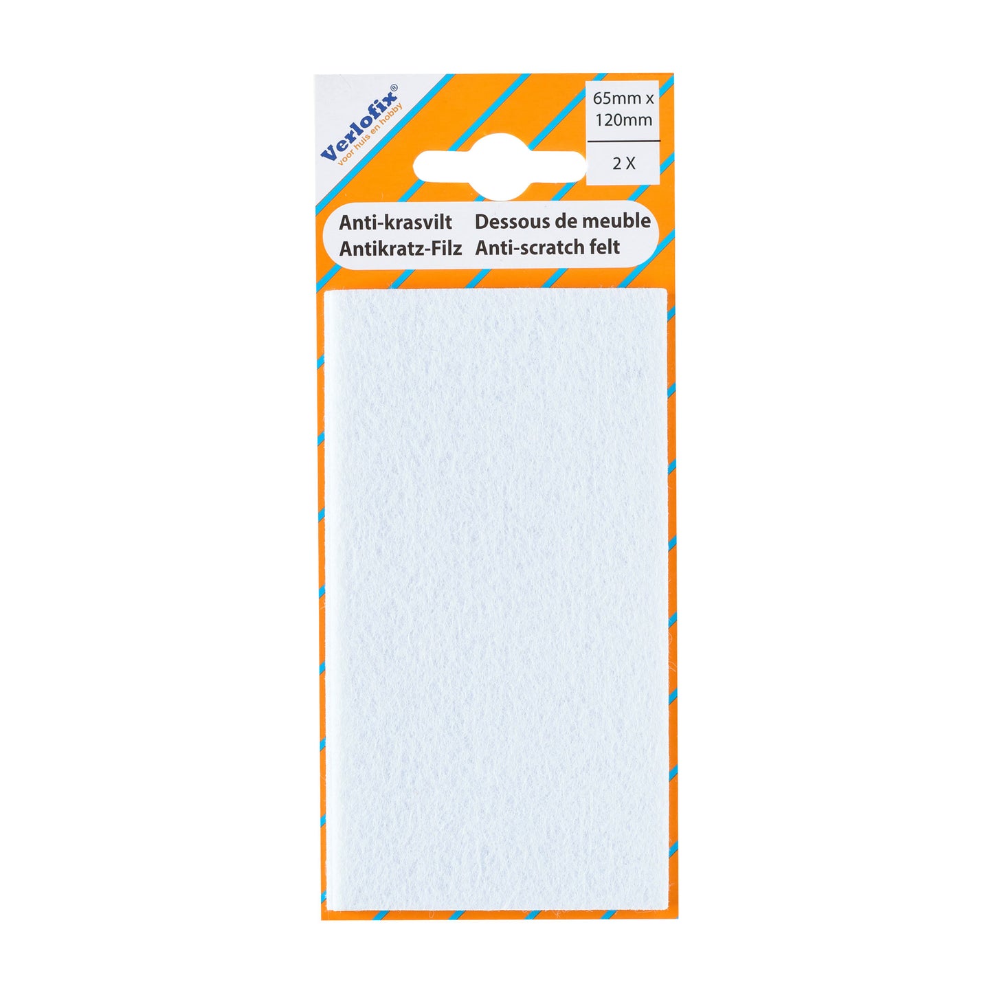 Verlofix anti-krasvilt 65x120mm wit 2x