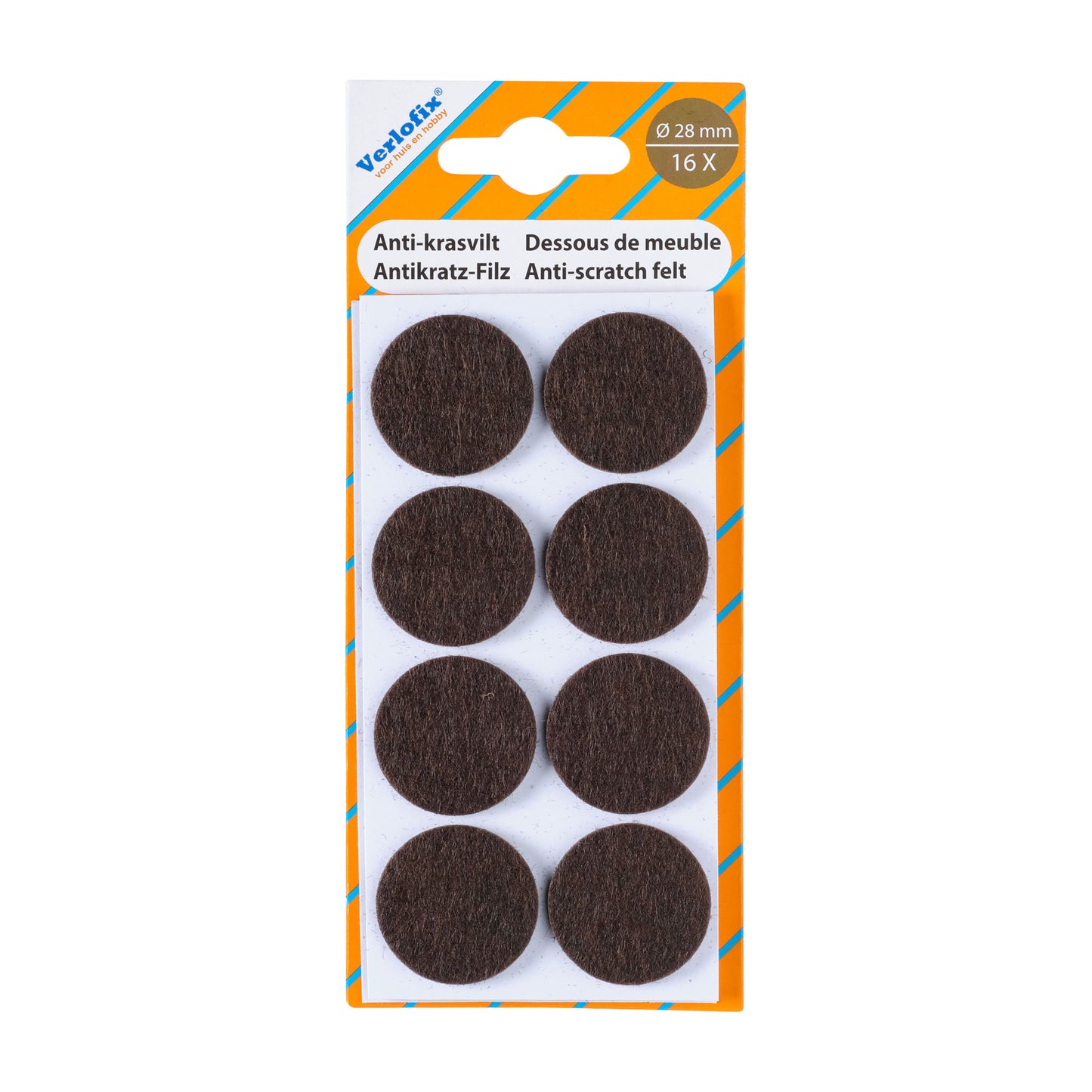 Verlofix anti-krasvilt Ø28mm bruin16x