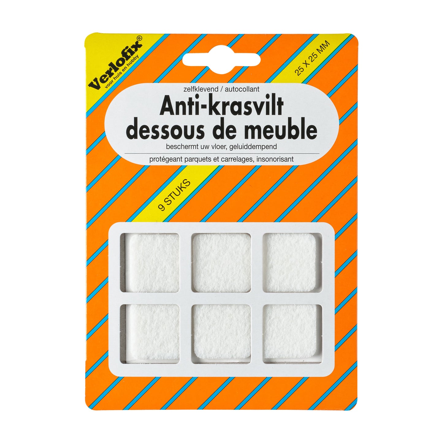 Verlofix Anti-Krasvilt 25x25mm Wit 9x