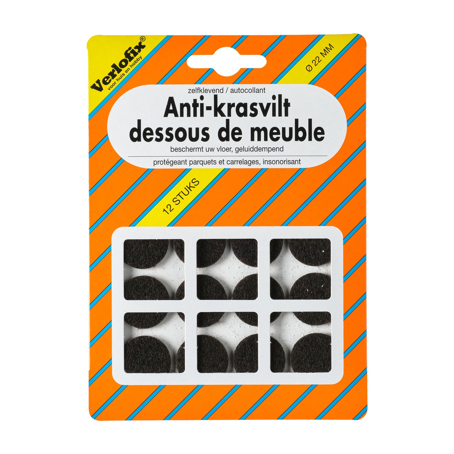 Verlofix Anti-Krasvilt Ø22mm Bruin 12x