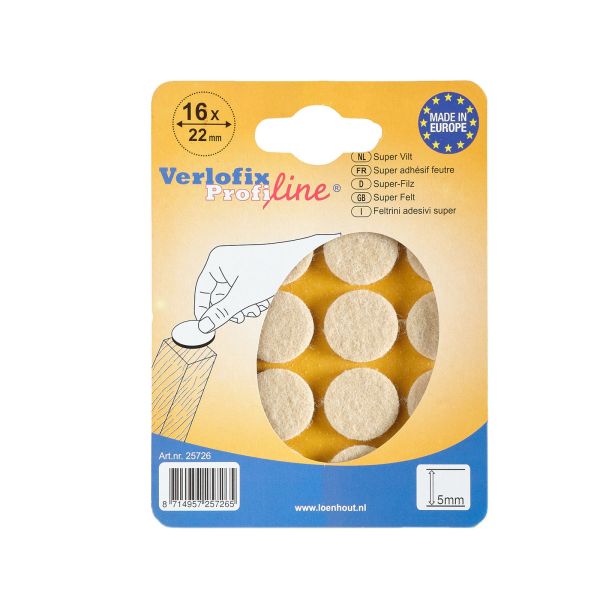 Verlofix Supervilt Ø22mm beige 16x