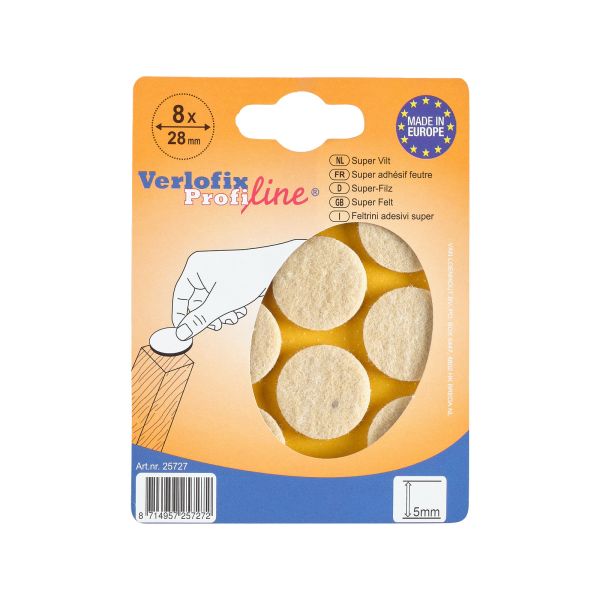 Verlofix Supervilt Ø28mm beige 8x