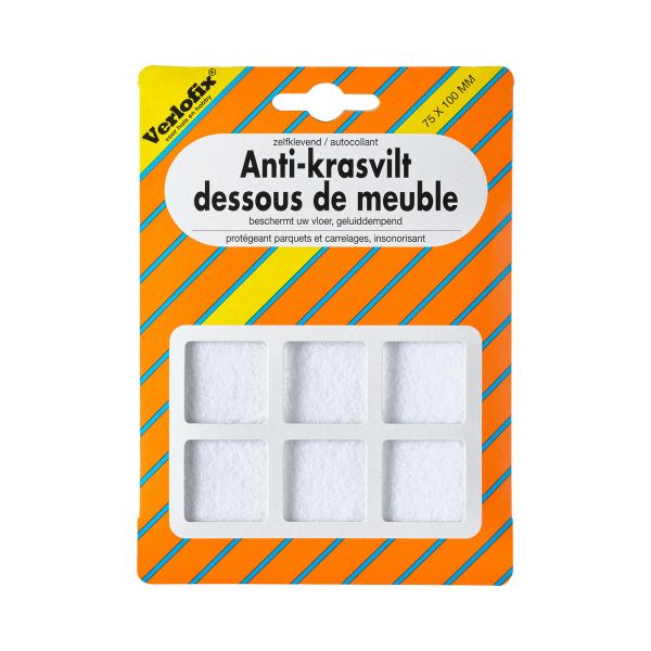 Verlofix Anti-Krasvilt 75x100mm Wit 2-pack