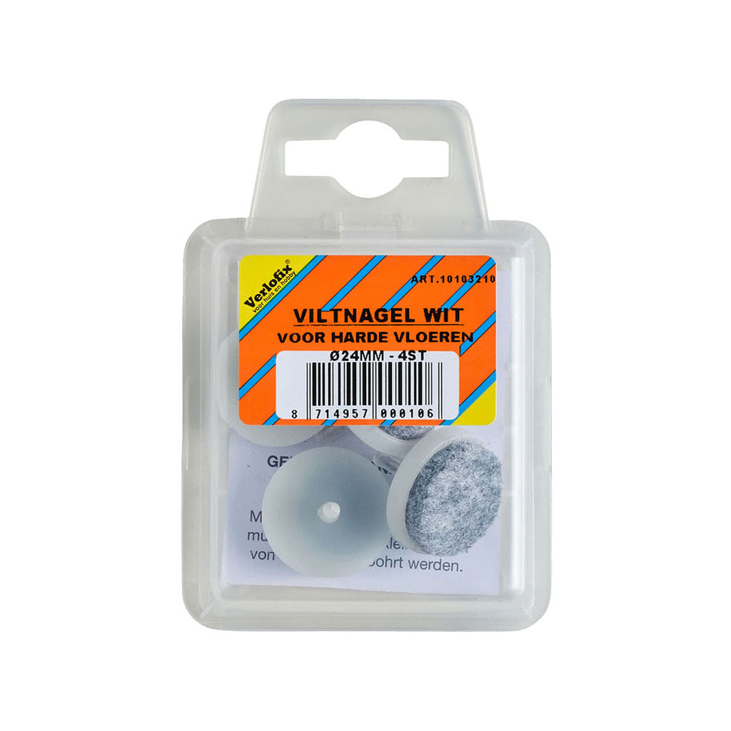 Verlofix viltnagel wit Ø24mm