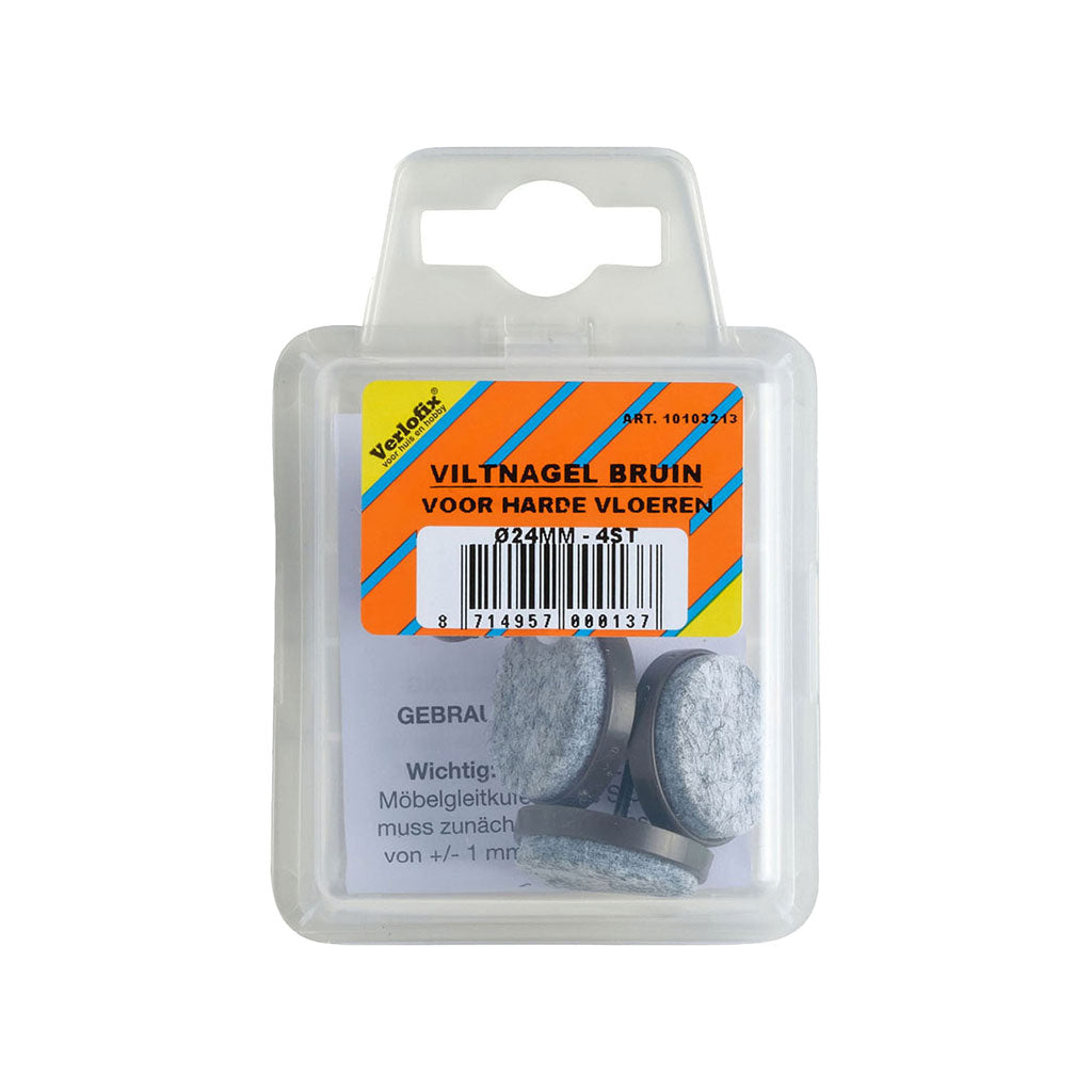 Verlofix viltnagel bruin Ø24mm