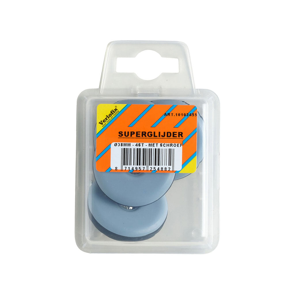 Verlofix PTFE-glijder 38mm met schroef