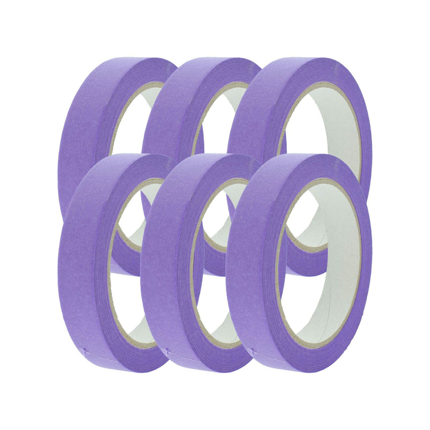 Washi afplaktape Paars 19mm 6 stuks