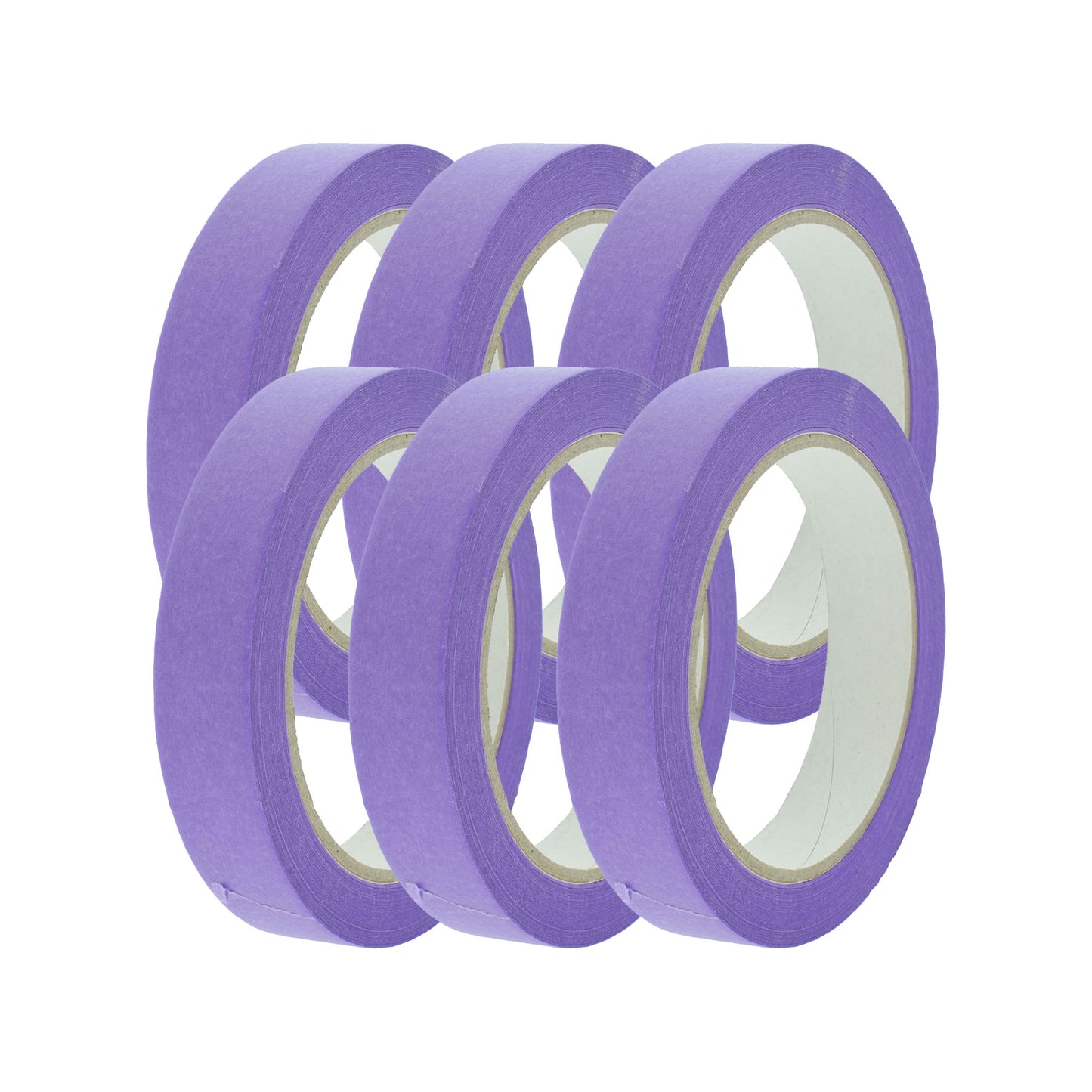 Washi afplaktape Paars 25mm 6 stuks