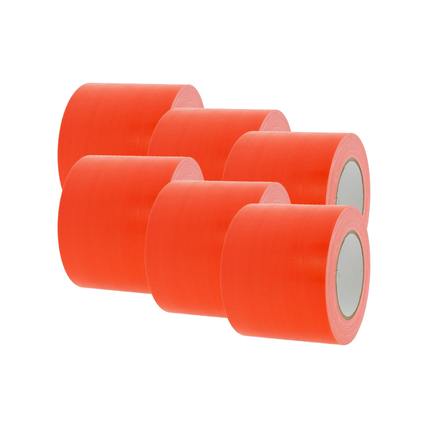 Gaffer tape fluor oranje 100mm 6 stuks