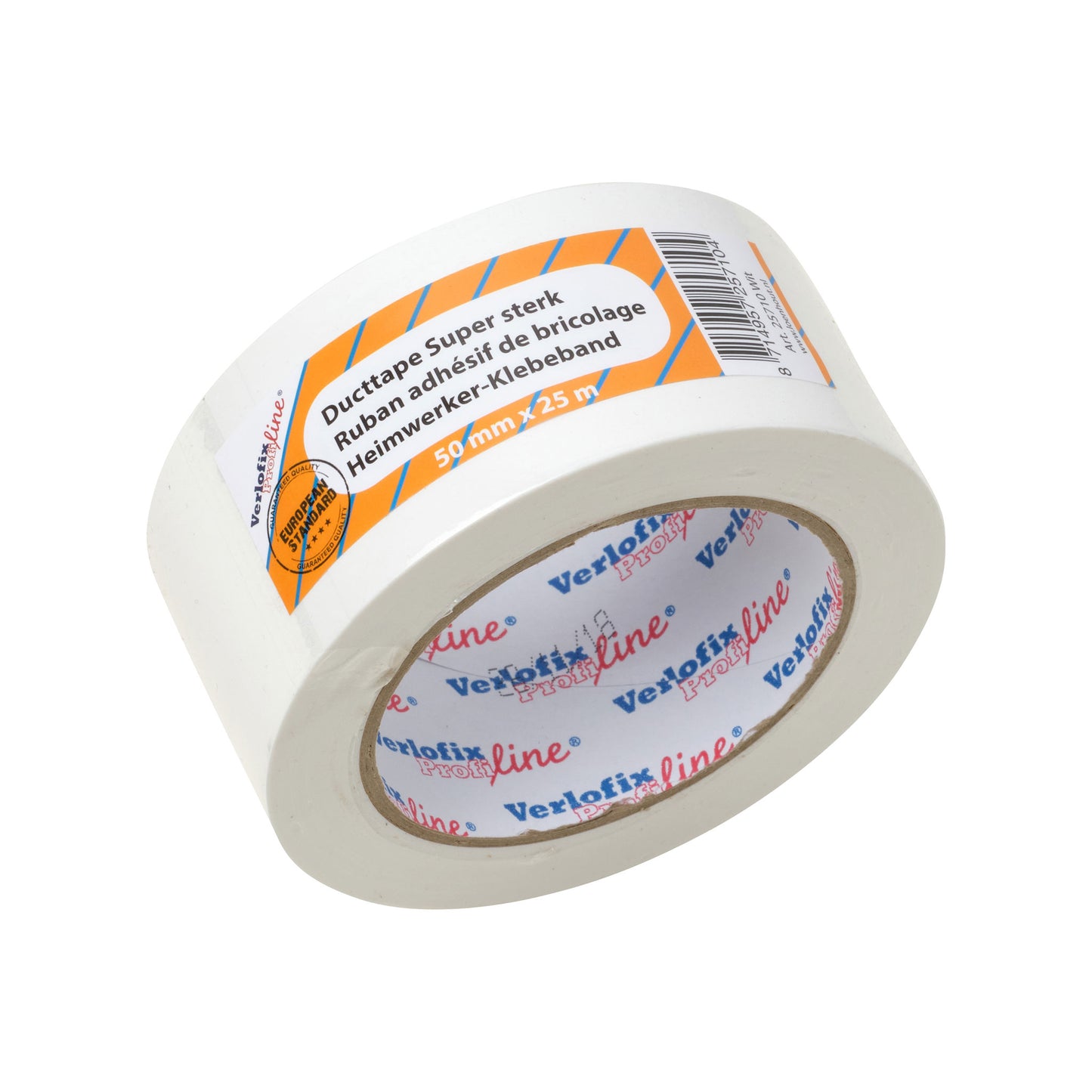 Verlofix Duct tape wit 50mm x 25m