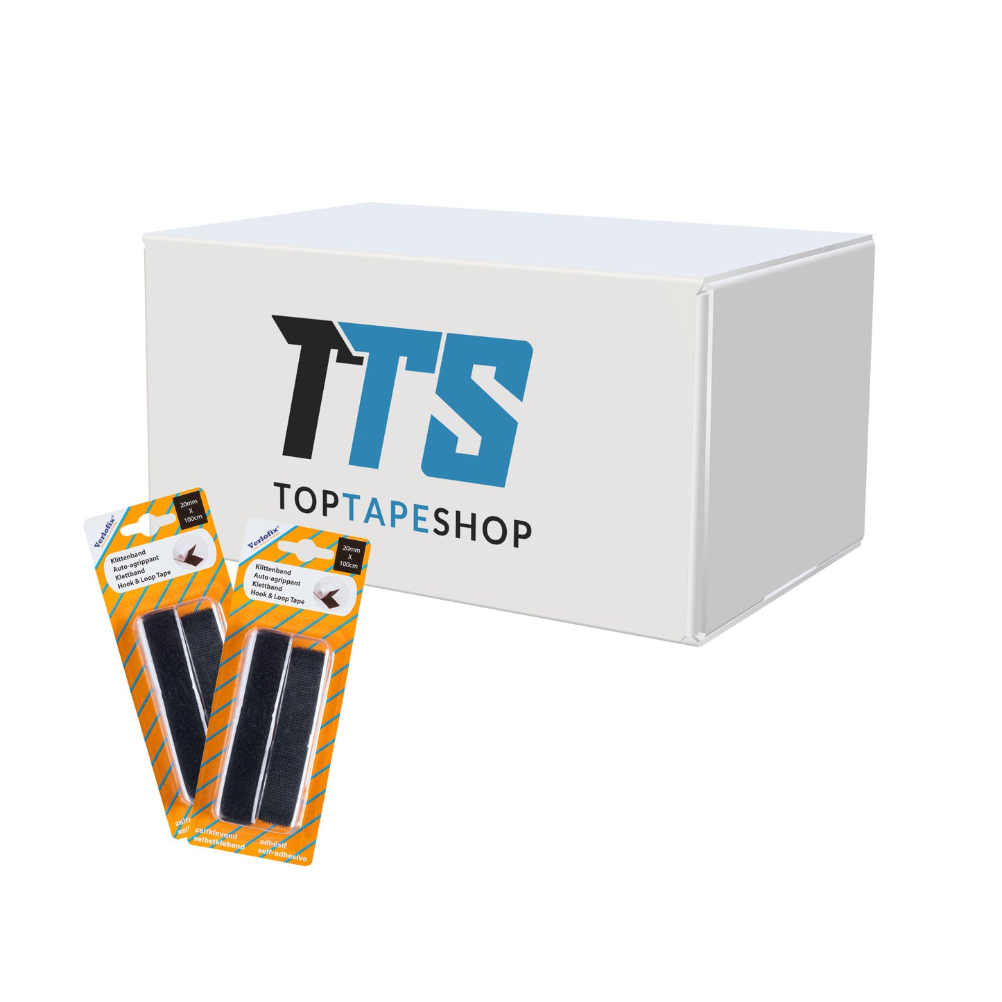 Verlofix klittenband 20mm x 1 meter zwart doos