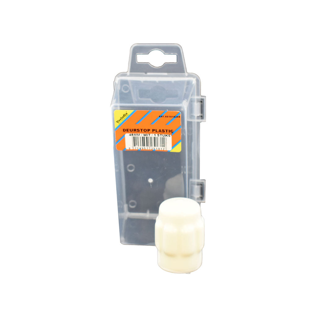 Verlofix deurbuffer 2-dlg kunstst. 45mm wit