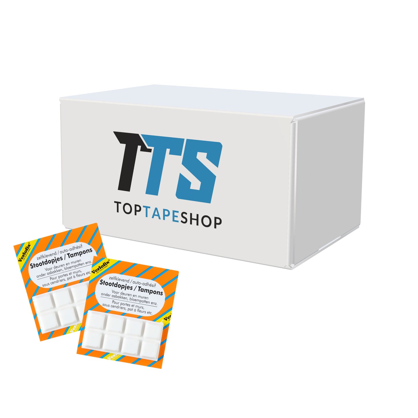 Verlofix stootdop 18x18mm wit doos