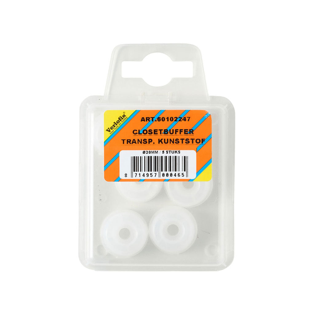 Verlofix closetbuffer Ø20mm transp. 5x