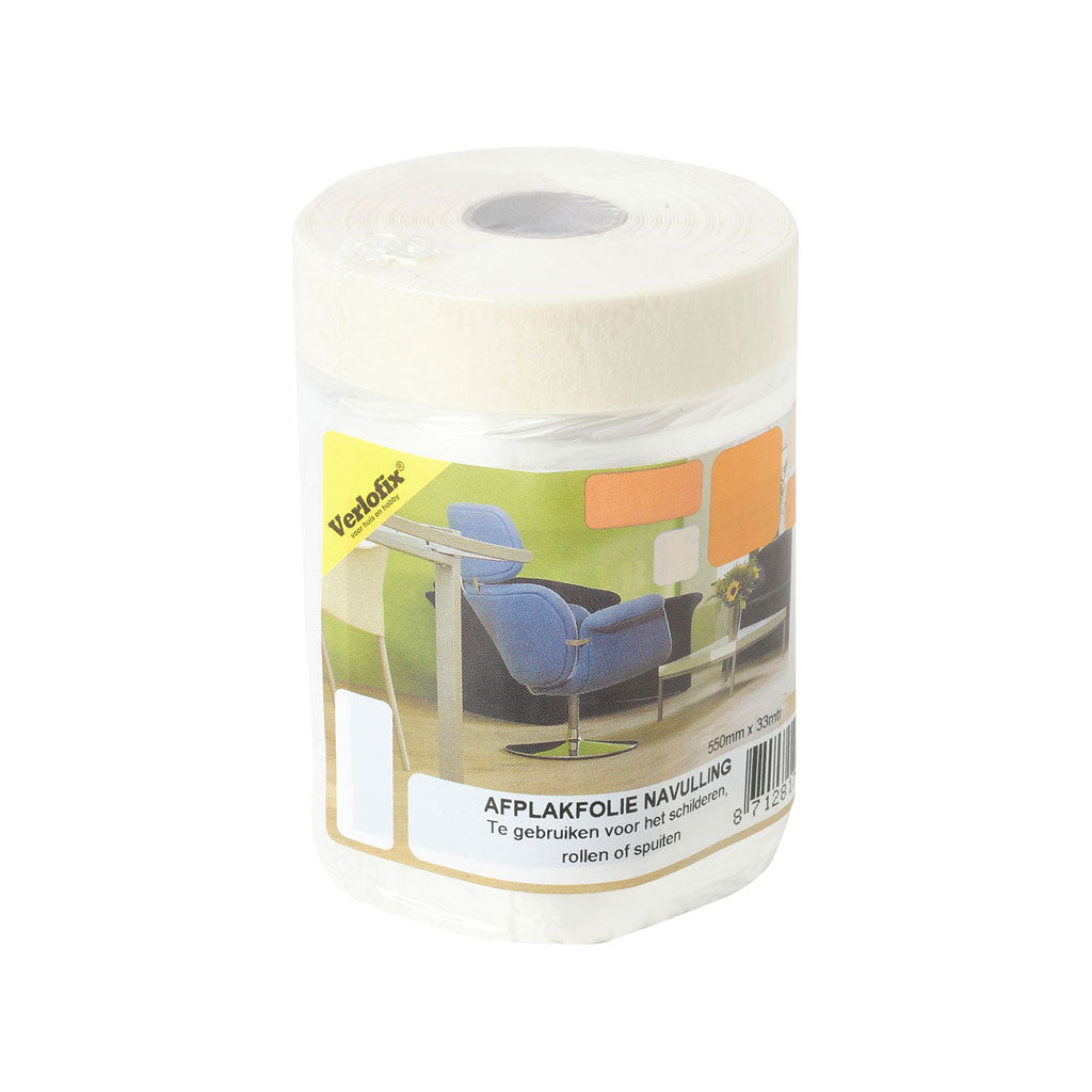 Verlofix navulling folie + maskingtape 550mmx33mtr