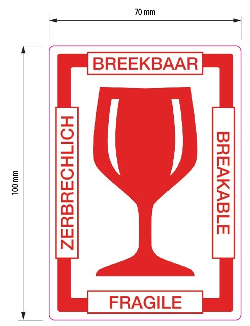 Waarschuwingsetiketten – Breekbaar