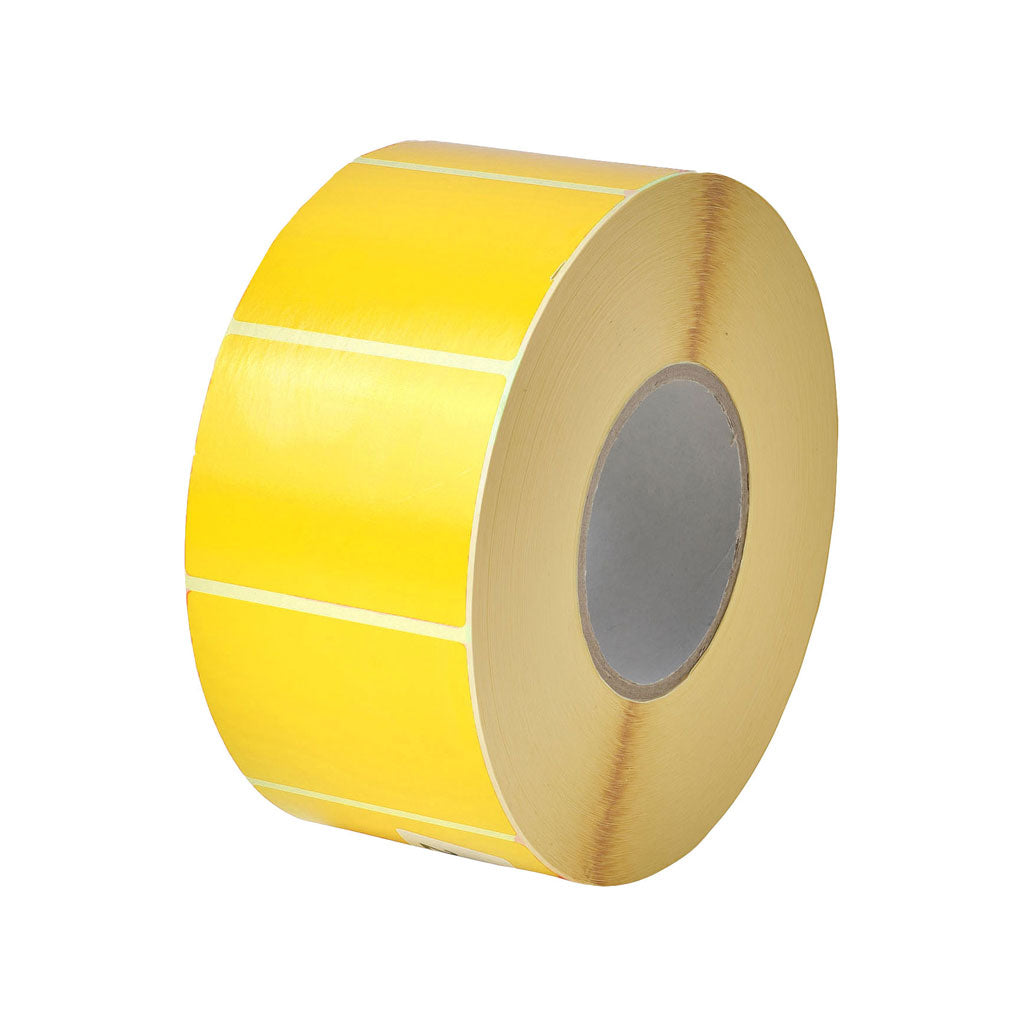 Etiket 80x60mm geel
