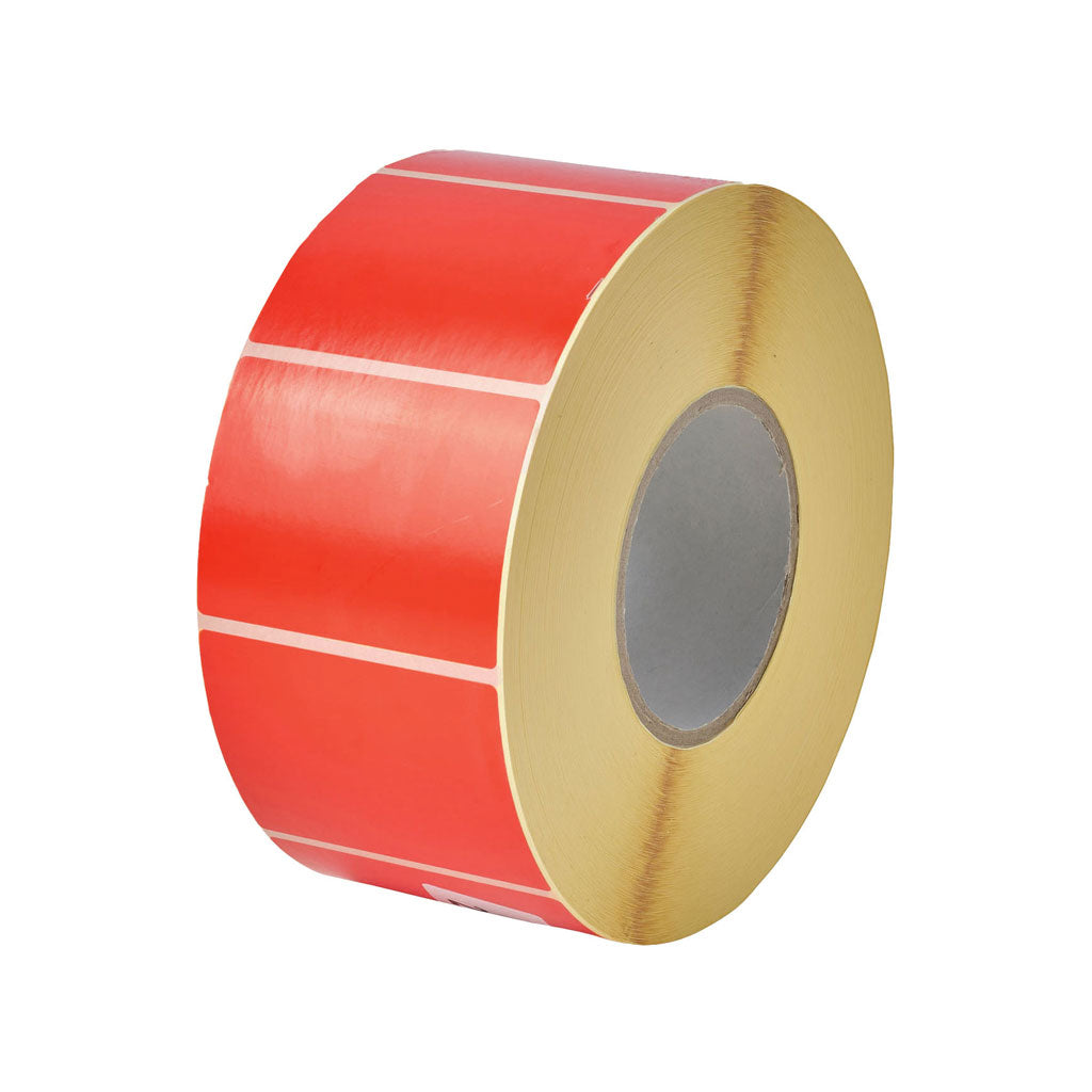 Etiket 80x60mm rood - 2500 stuks