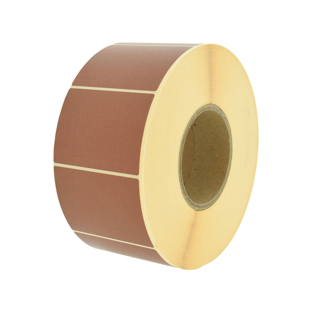 Etiket 80x60mm bruin - 2500 stuks