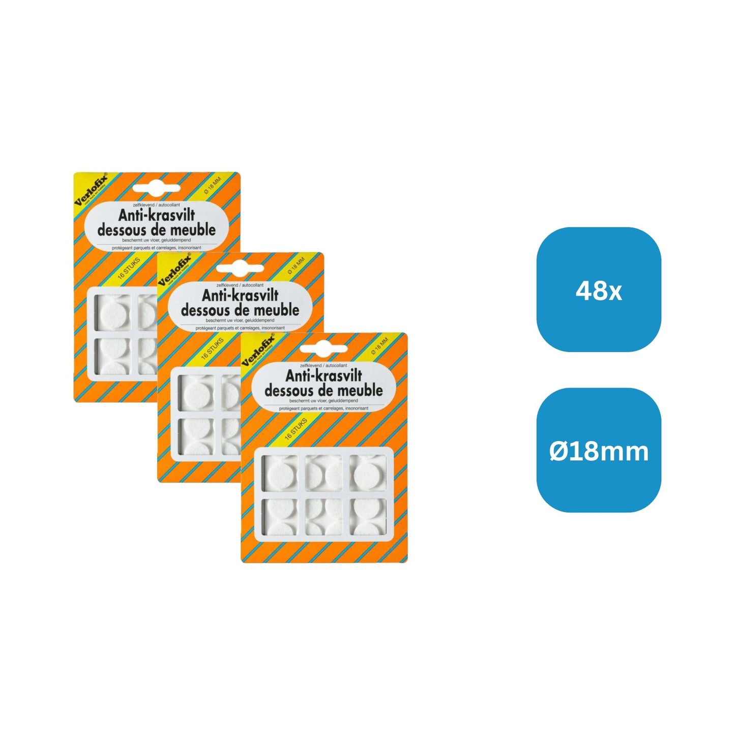 Verlofix Anti-Krasvilt Bundelpakket - 12x Bruin & Wit