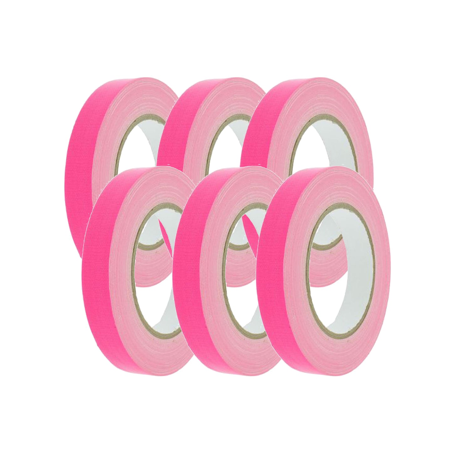 Gaffer tape roze 19mm 6 rollen
