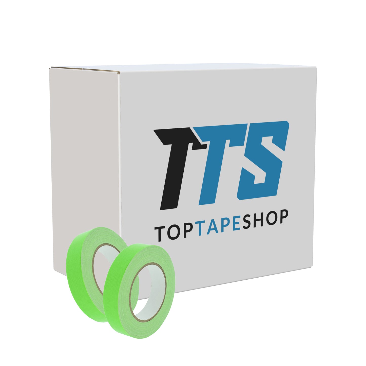 Gaffer tape fluor groen 25mm doos