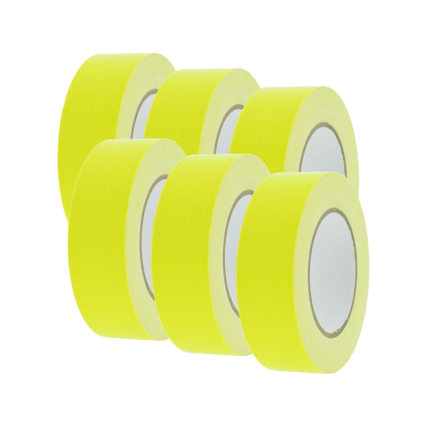 Gaffer tape fluor geel 38mm 6 rollen