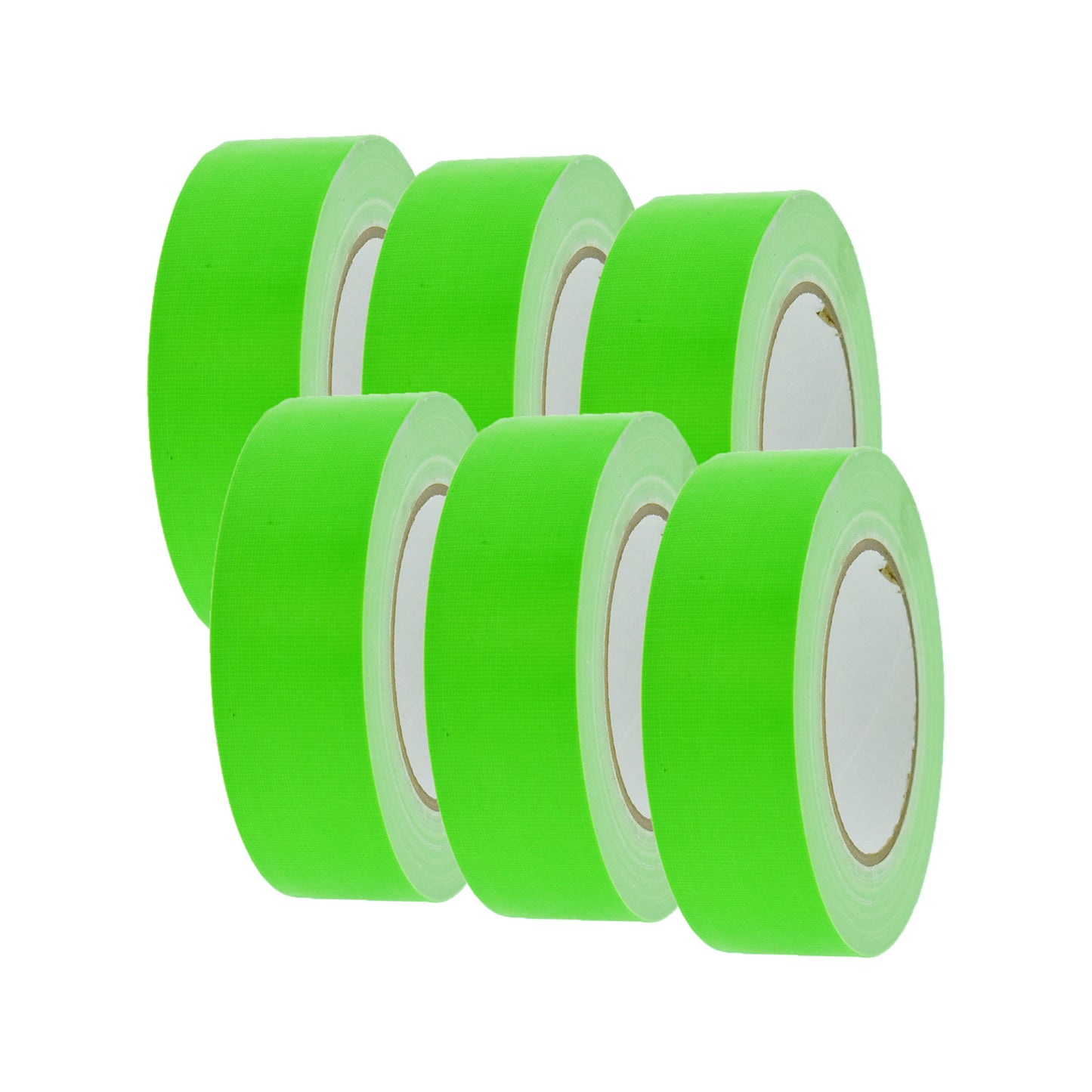 Gaffer tape fluor groen 38mm 6 rollen