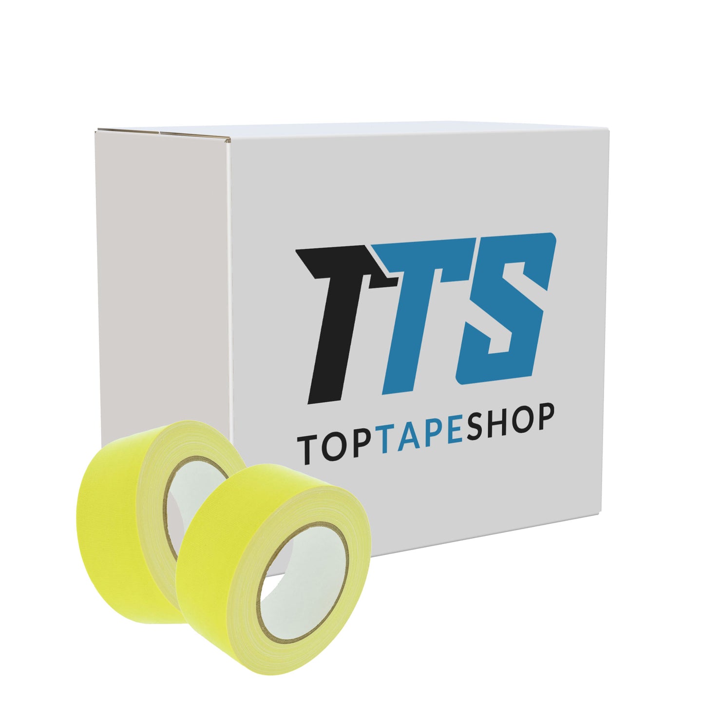 Gaffer tape fluor geel 50mm doos