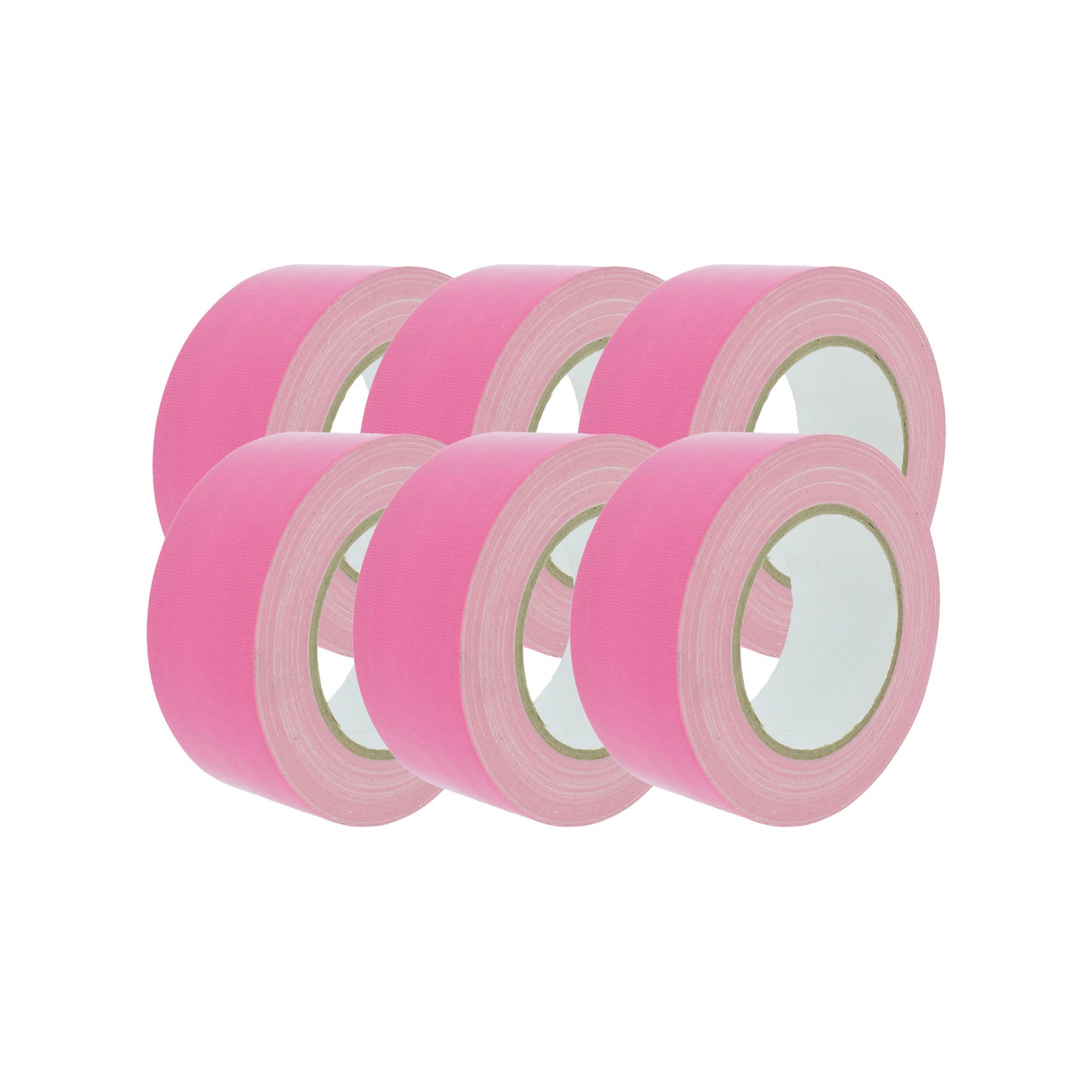 Gaffer tape fluor roze 50mm 6 rollen