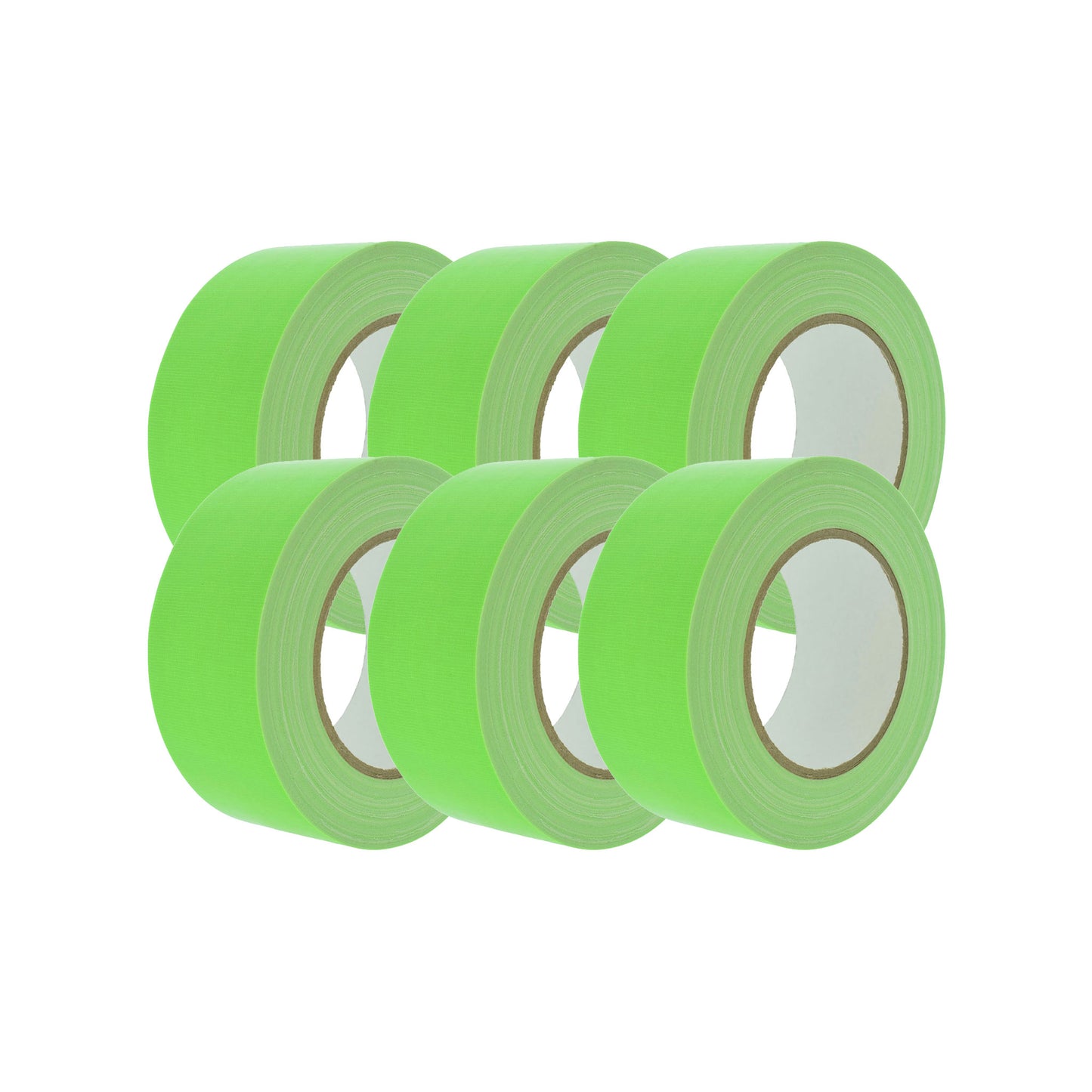 Gaffer tape fluor groen 50mm 6 rollen