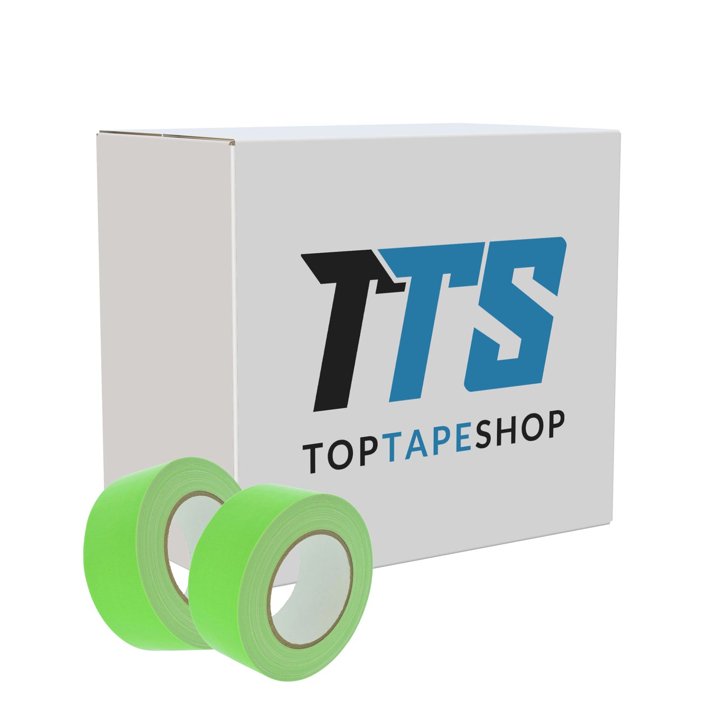Gaffer tape fluor groen 50mm doos
