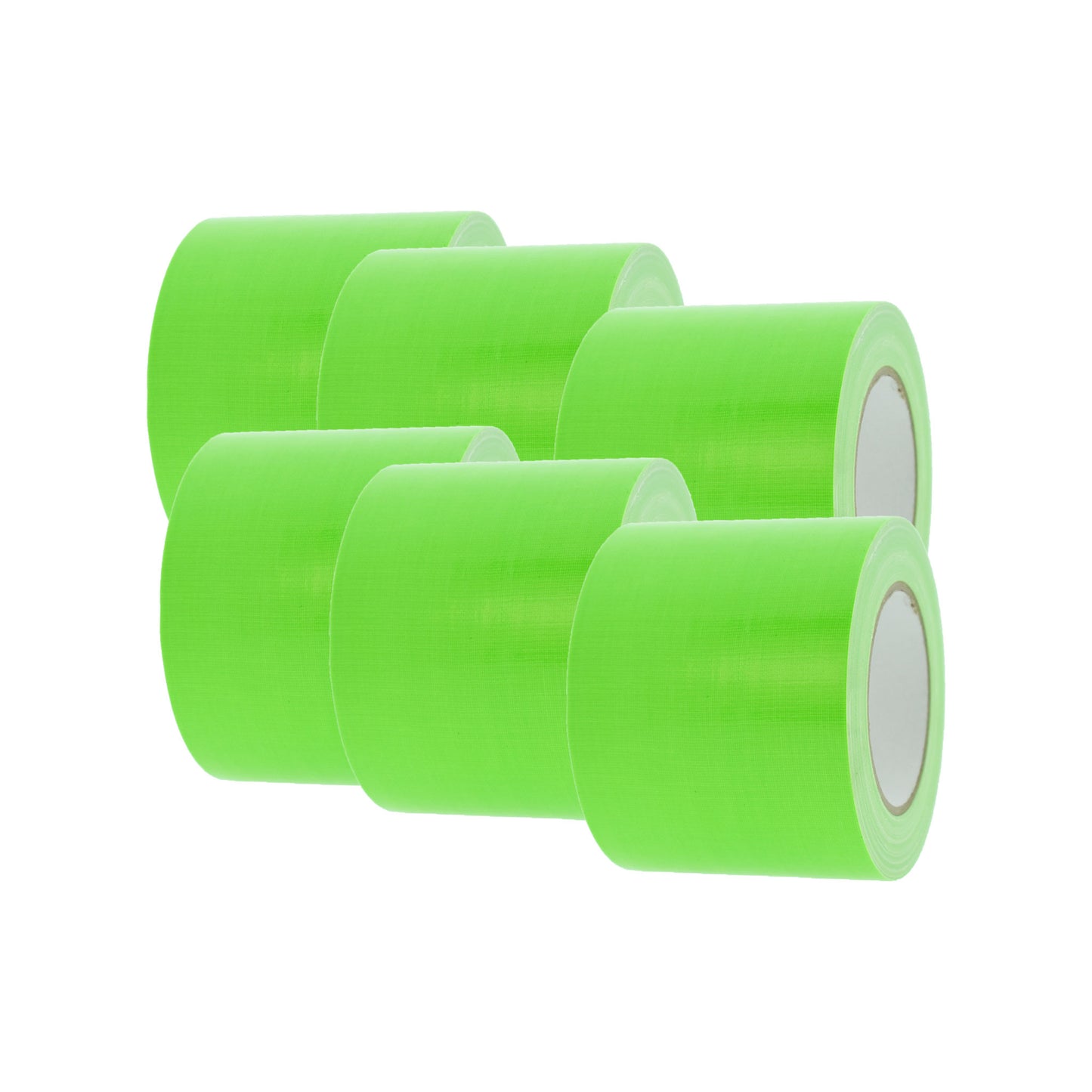 Gaffer tape fluor groen 100mm 6 rollen
