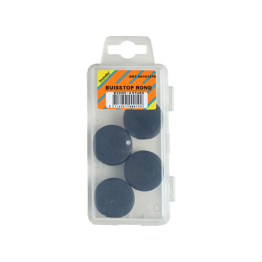 Verlofix buisstop Ø32mm zwart 4x