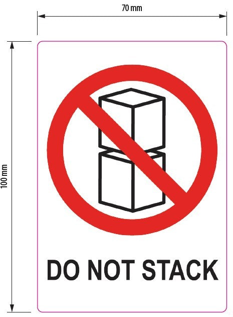 Waarschuwingsetiketten – Do Not Stack 
