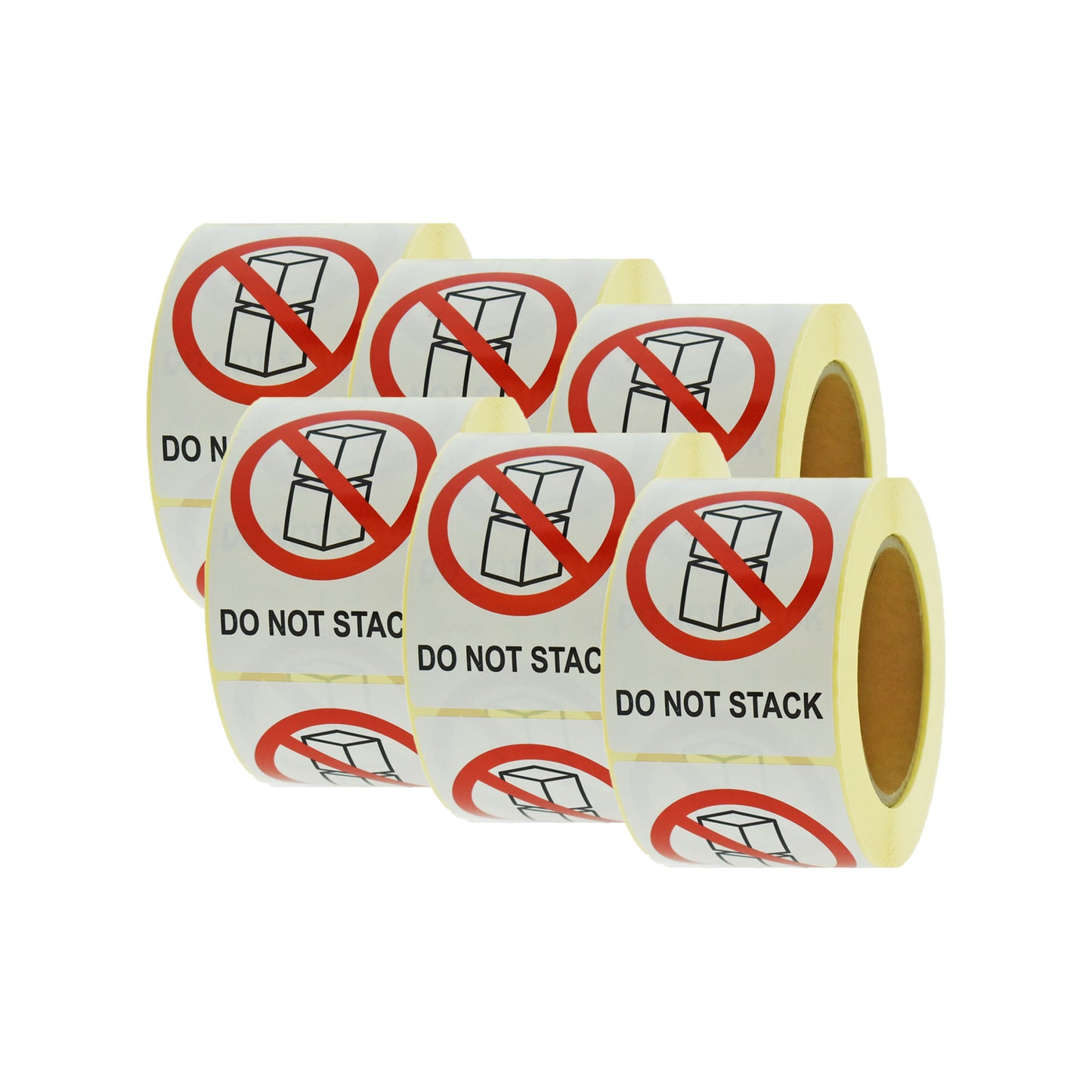 Waarschuwingsetiketten – Do Not Stack - 6 rollen