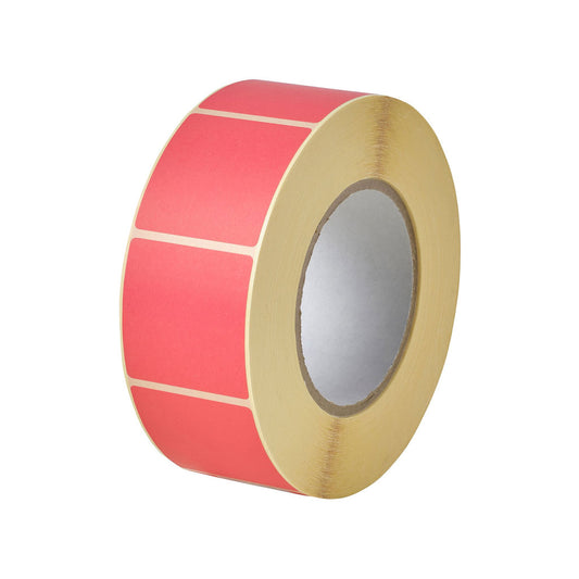 Etiket 50x50mm rood