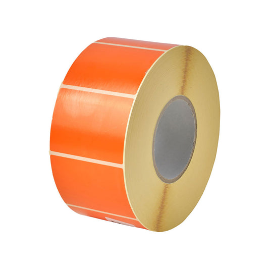 Etiket 80x60mm oranje