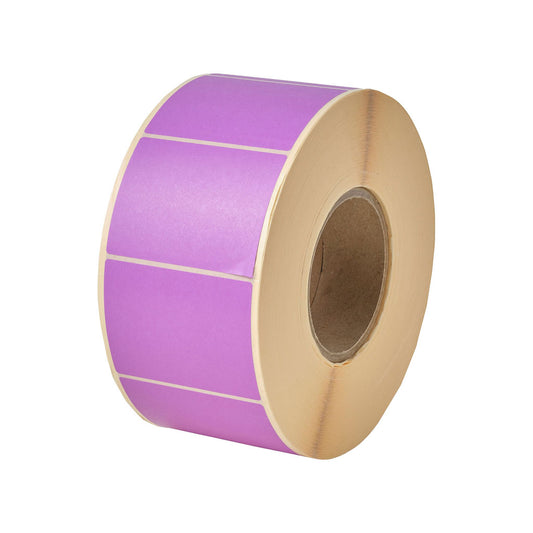 Etiket 80x60mm paars - 2500 stuks
